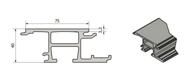 Billede af mellemprofil HTR315