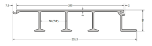 Billede af gulvpankprofil XTR331