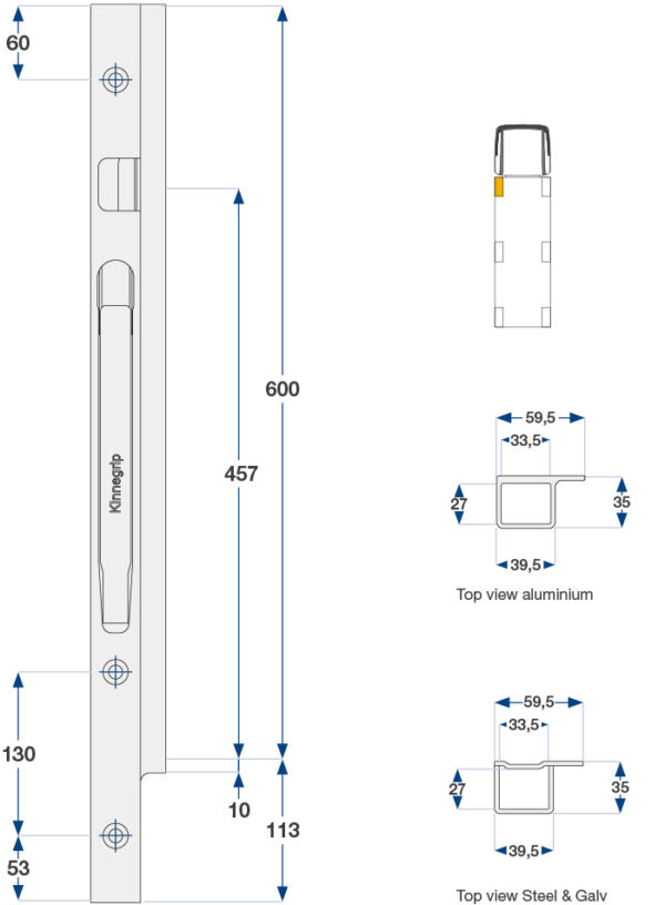 Forstolpe venstre boltet 1-port