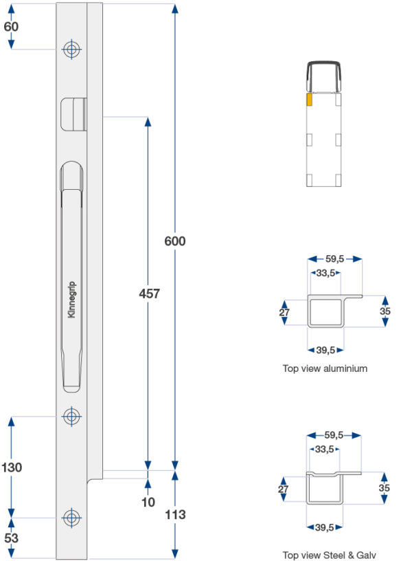 Forstolpe venstre boltet ED 1-port