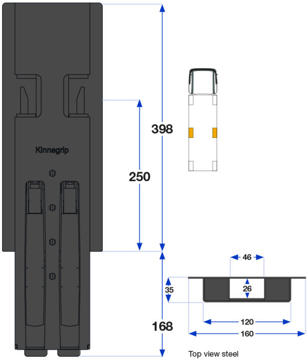 Sidestolpe 1-port